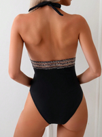 Costume Da Bagno Intero Estivo Da Spiaggia Per Donna Con Profondo Scollo A V Senza Maniche E Senza Schienale