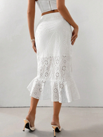 Abito estivo da vacanza da donna con taglio floreale a orlo a ruche