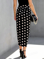 Gonna donna a pois con coulisse e spacco