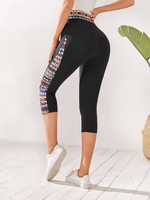 Leggings contrasto con stampa geo