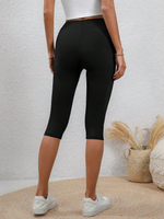 Leggings casual estivi per donna, a vita alta, aderenti alla figura, con motivo a cuore e lunghezza media al polpaccio, lavorati a maglia