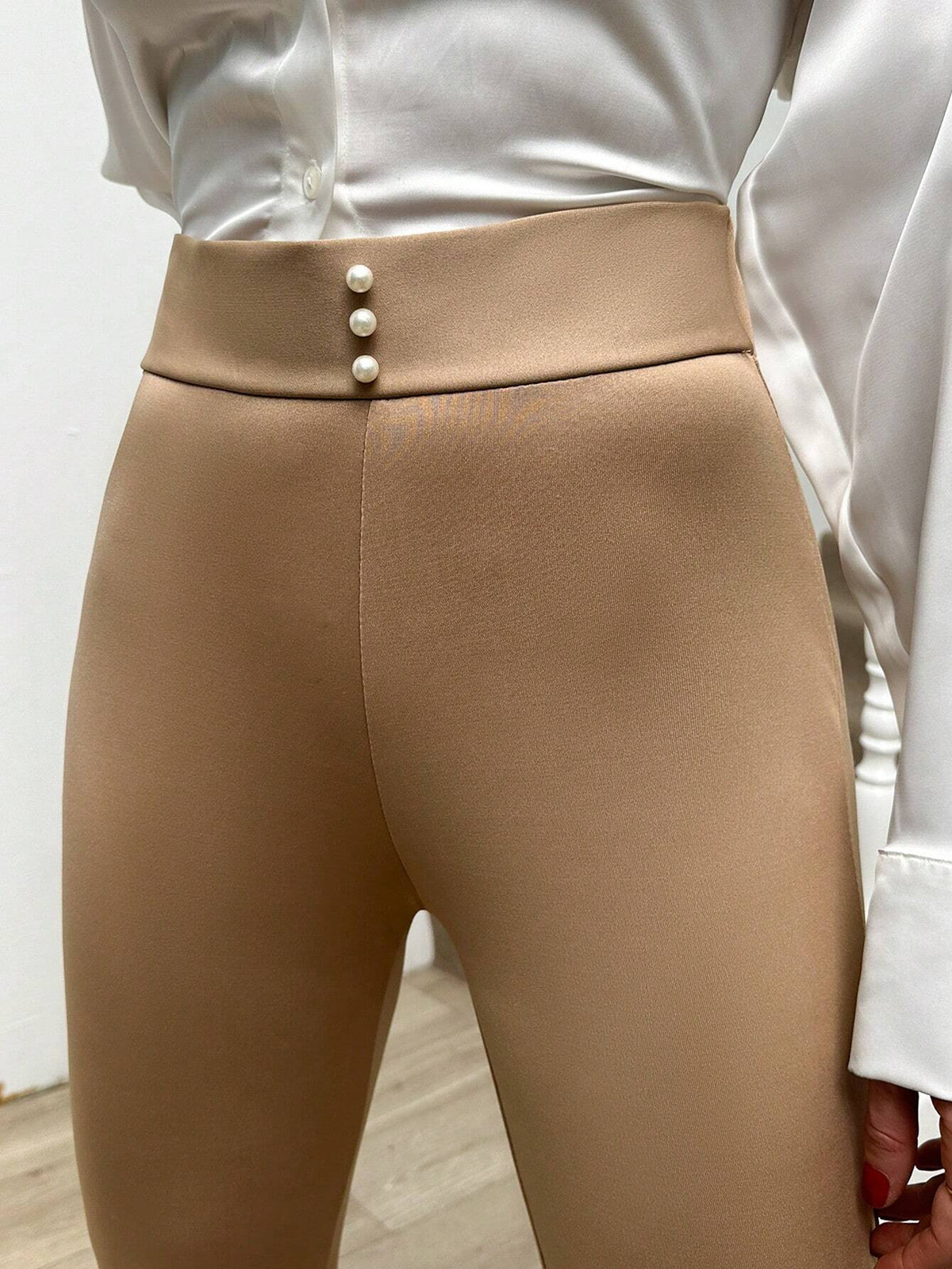 Pantaloni A Zampa A Campana A Vita Alta