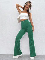 Pantaloni A Zampa A Campana A Vita Alta