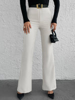 Pantaloni svasati monocolore senza cintura