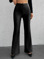 Pantaloni svasati monocolore senza cintura