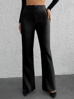 Pantaloni svasati monocolore senza cintura