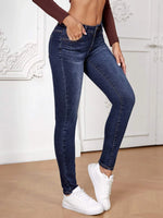 Jeans skinny tasca inclinata