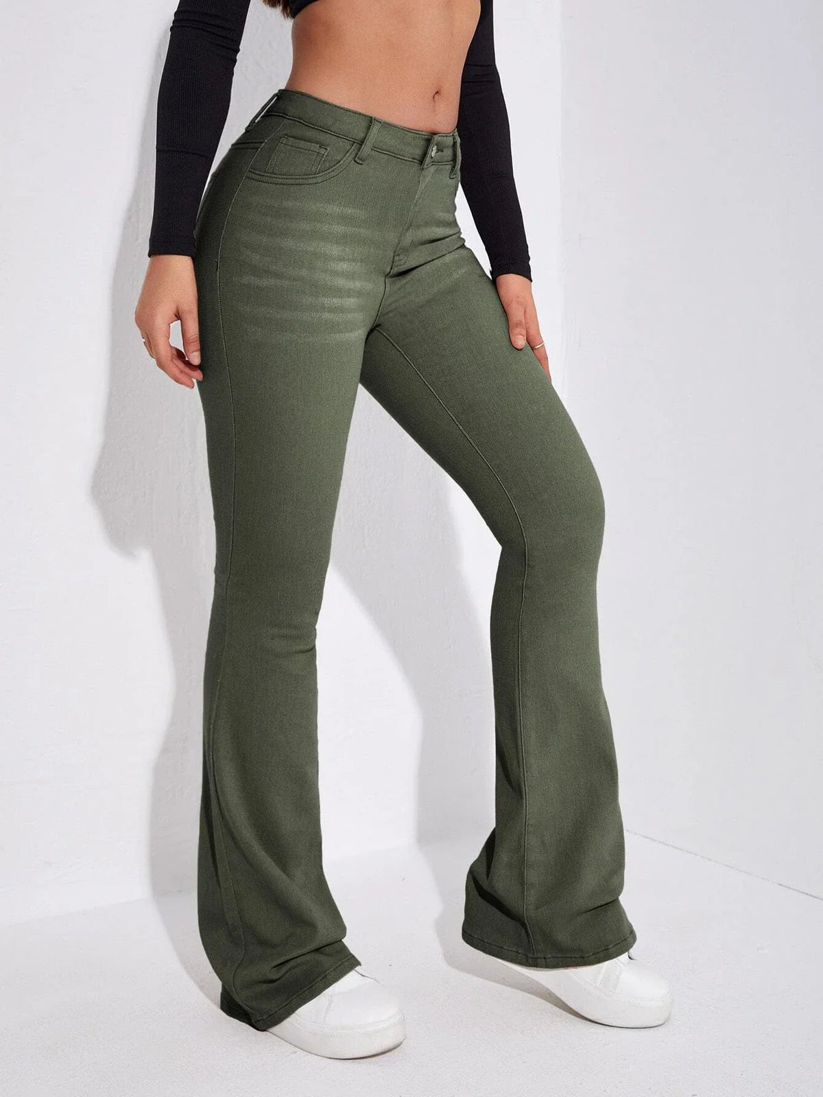 Jeans tasca inclinata bootcut