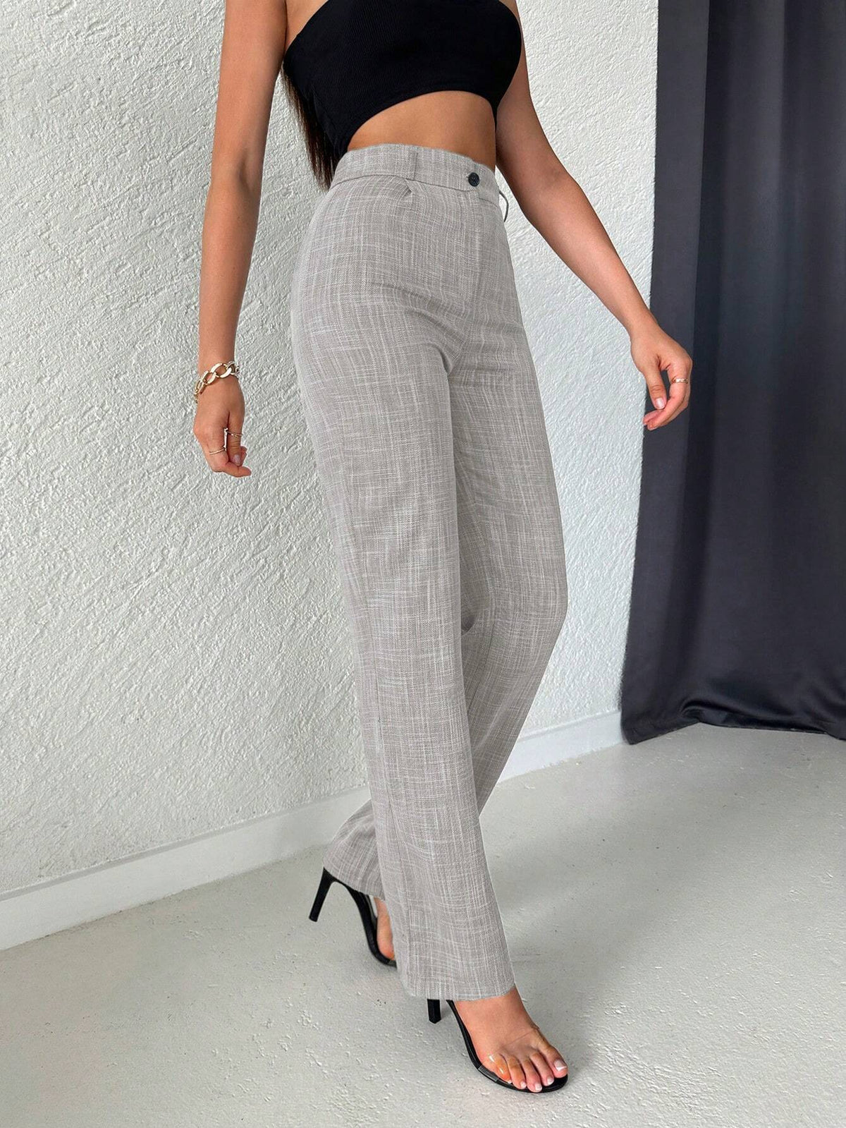 Pantaloni A Gamba Dritta Per Donne