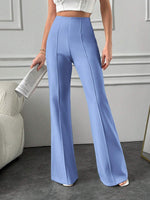 Pantalone A Palazzo A Vita Alta, Tinta Unita