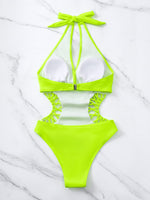 Costume intero scavato halter