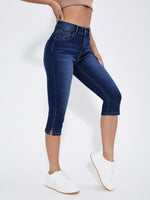 Jeans skinny orlo a fessura capri