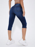Jeans skinny orlo a fessura capri