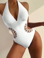 Costume intero scavato halter