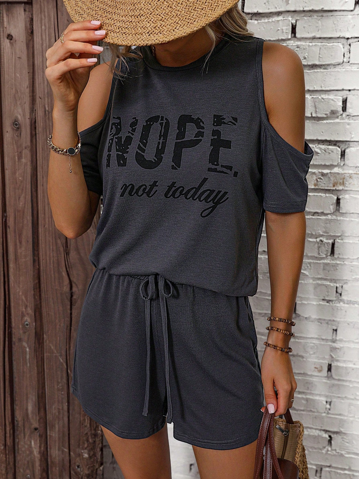 Maglietta & con nodo frontale Shorts