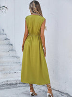 Abito senza maniche in tinta unita alla moda da donna