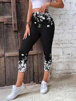 Leggings con stampa floreale