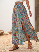 Gonne stampa paisley a fessura alta