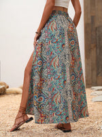 Gonne stampa paisley a fessura alta