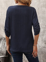 Camicetta stampato all over manica arrotolata