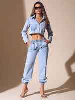 Jeans jogger con vita elastica