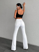 Jeans a gamba svasata monocolore