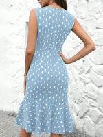 Abiti con stampa a punti dorati con volant