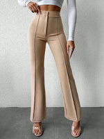 Pantaloni A Zampa Esposti Con Cuciture Per Donne