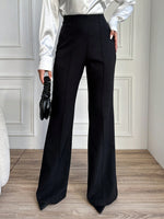 Pantalone A Palazzo A Vita Alta, Tinta Unita