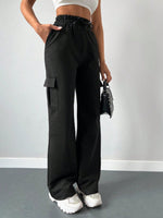 Pantaloni cargo tasca laterale con patta