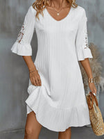 Abito Da Donna Con Orlo In Pizzo Patchwork E Volant