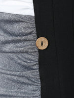 Canottiera con contrasto di colore e spacco