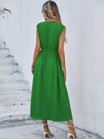 Abito senza maniche in tinta unita alla moda da donna