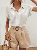 Camicia A Righe Con Maniche A Pipistrello Abiti Estivi