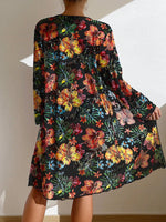 bikini stampa floreale con nodo anteriore e kimono da spiaggia estivo