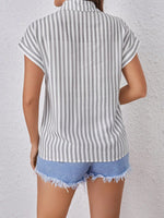 Camicia A Righe Con Maniche A Pipistrello Abiti Estivi