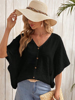 Blusa Texturizada Verde Con Manga Tipo MurciŽlago