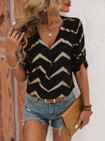 Blusa Stampata A Caso Per Donna