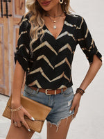 Blusa Stampata A Caso Per Donna