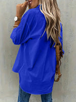 Camicia Casual Tinta Unita Da Donna