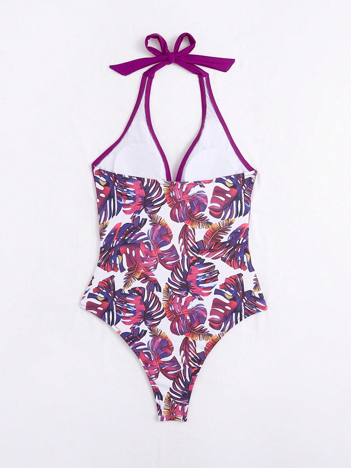 Costume Intero Da Donna Con Stampa Vegetale