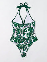 Costume Intero Da Donna Con Stampa Vegetale