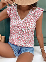 Blusa Con Maniche A Cappuccio Stampate A Fiori Da Donna