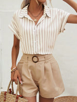 Camicia A Righe Con Maniche A Pipistrello Abiti Estivi