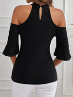 Maglietta slim fit a spalle scoperte per donne adatta per le vacanze