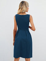 Abito trapezio monocolore