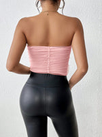 Top A Fascia Con Arricciature E Pieghe Per Donne