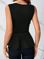 Canotta senza maniche con volant per le donne