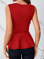 Canotta senza maniche con volant per le donne