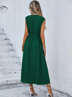 Abito senza maniche in tinta unita alla moda da donna